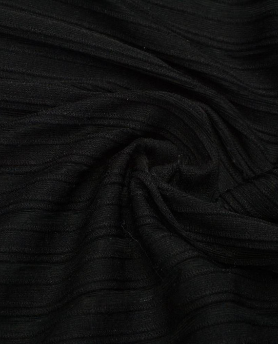 Ткань Трикотаж Полиэстер 1948 цвет черный картинка