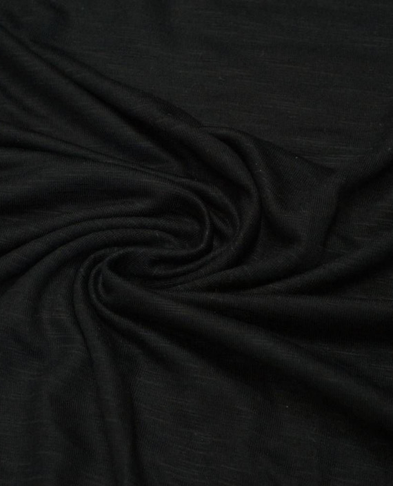 Ткань Трикотаж Хлопковый 1960 цвет черный картинка