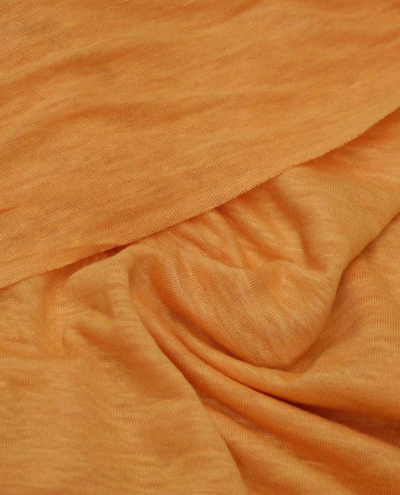 Ткань Трикотаж Льняной 1964 цвет оранжевый картинка 1