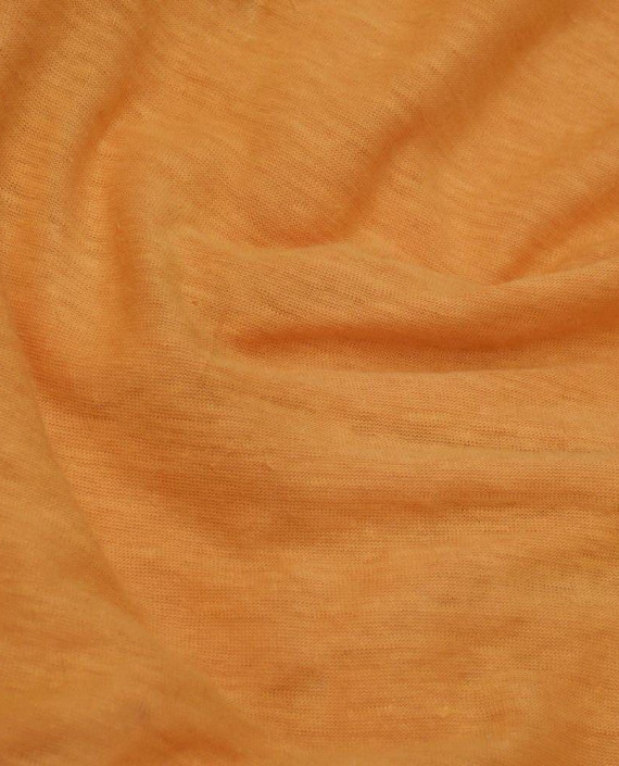 Ткань Трикотаж Льняной 1964 цвет оранжевый картинка 2