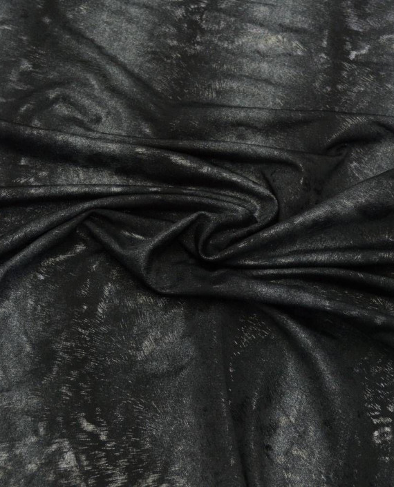 Ткань Трикотаж Полиэстер 1980 цвет серый абстрактный картинка
