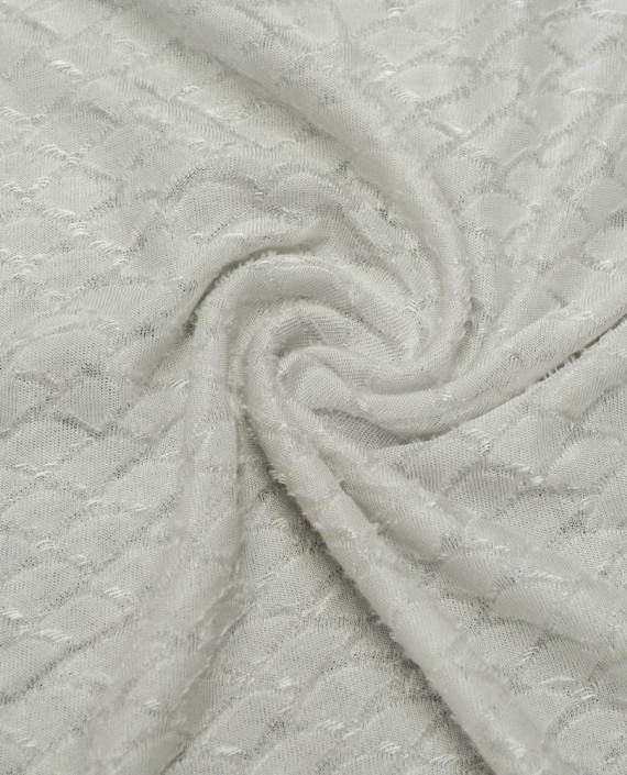 Ткань Трикотаж Вискозный 2013 цвет белый в клетку картинка