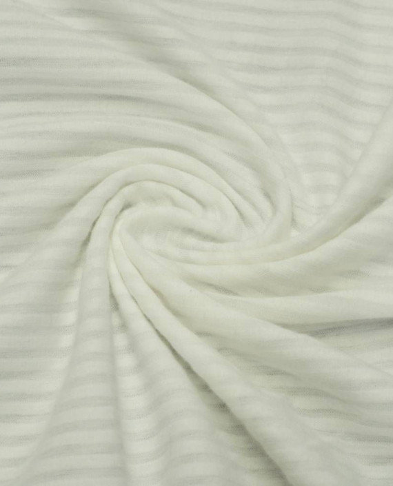 Ткань Трикотаж Хлопковый 2044 цвет белый в полоску картинка