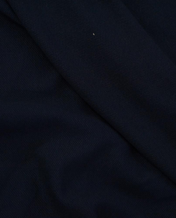 Ткань Трикотаж Хлопоковый Пике  2055 цвет синий картинка 1