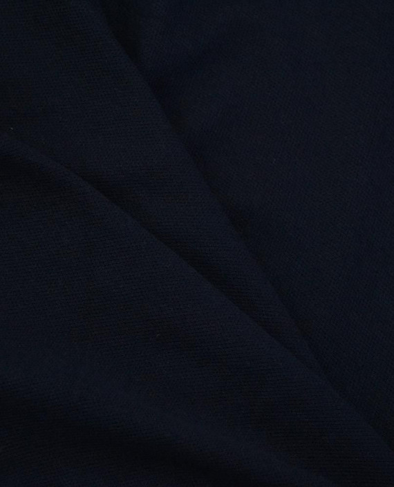 Ткань Трикотаж Хлопоковый Пике  2055 цвет синий картинка 2