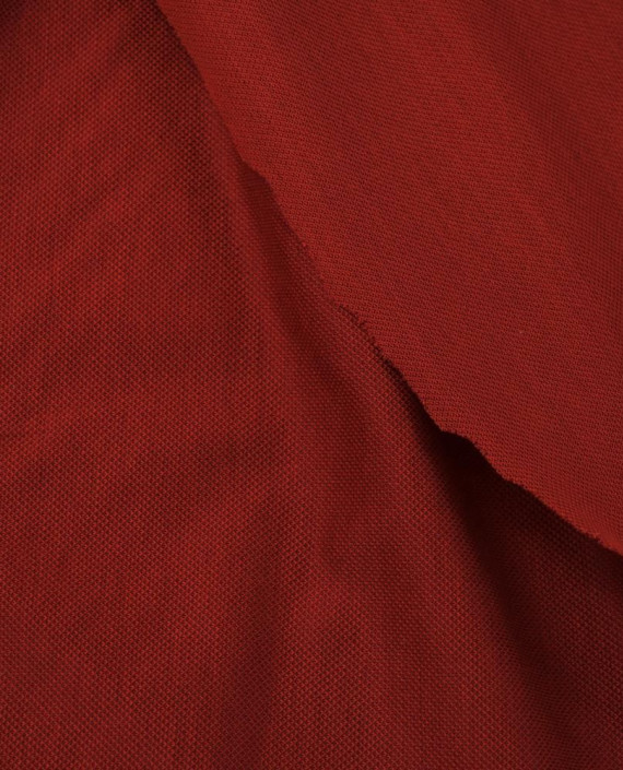 Ткань Трикотаж Хлопоковый Пике  2056 цвет бордовый картинка 1