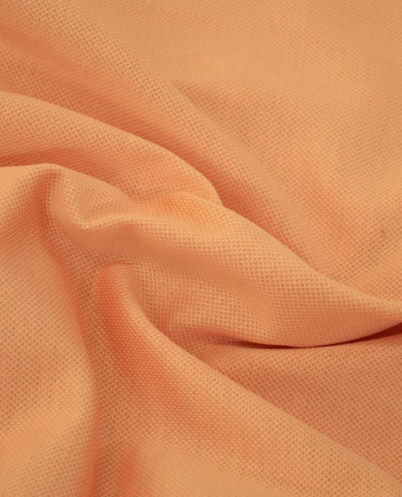 Ткань Трикотаж Хлопоковый Пике  - последний отрез 2м 12058 цвет оранжевый картинка