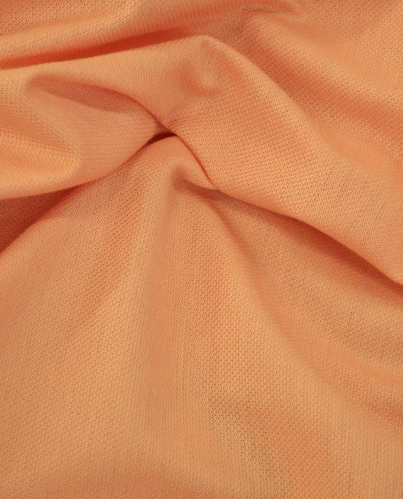 Ткань Трикотаж Хлопоковый Пике  - последний отрез 2м 12058 цвет оранжевый картинка 2