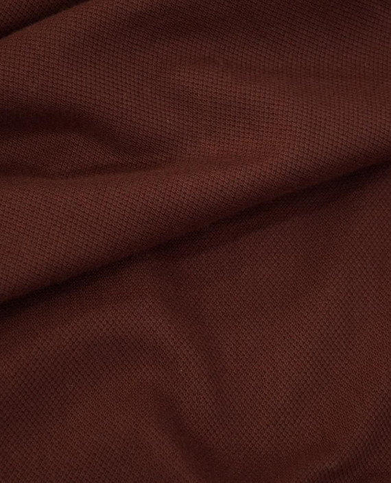 Ткань Трикотаж Хлопоковый Пике  2059 цвет бордовый картинка 2