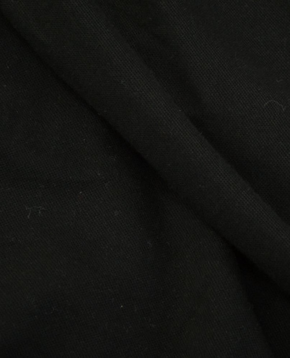 Ткань Трикотаж Хлопоковый Пике  2070 цвет черный картинка 1