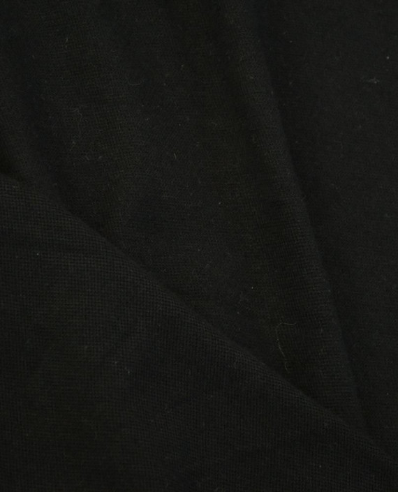 Ткань Трикотаж Хлопоковый Пике  2070 цвет черный картинка 2