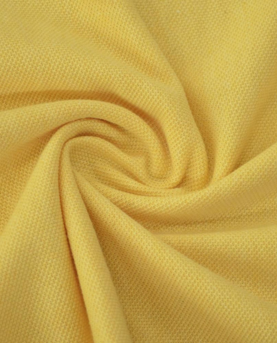 Ткань Трикотаж Хлопоковый Пике  2075 цвет желтый картинка
