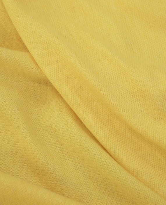 Ткань Трикотаж Хлопоковый Пике  2075 цвет желтый картинка 2