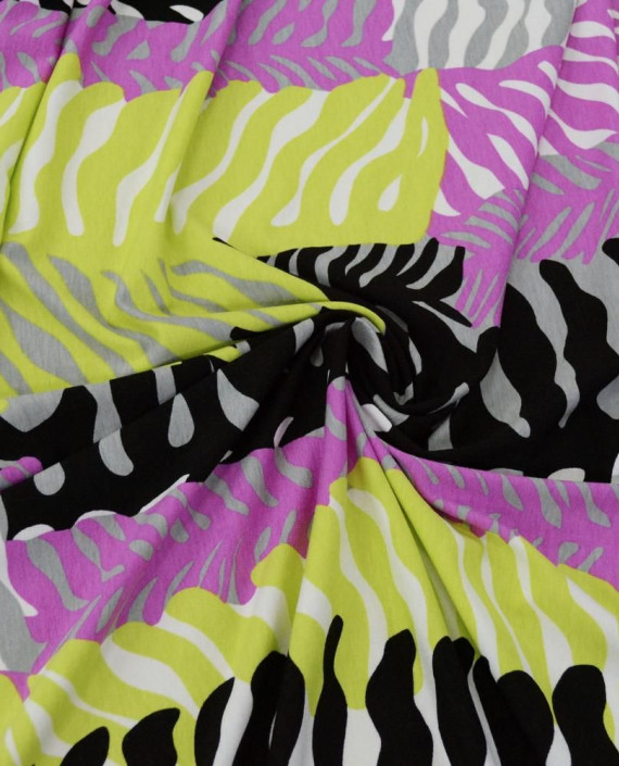Ткань Трикотаж Хлопковый Принт 2094 цвет разноцветный абстрактный картинка