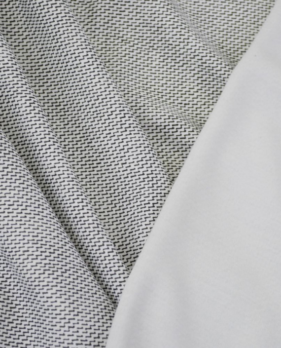Ткань Трикотаж Хлопковый Принт 2097 цвет белый геометрический картинка 2