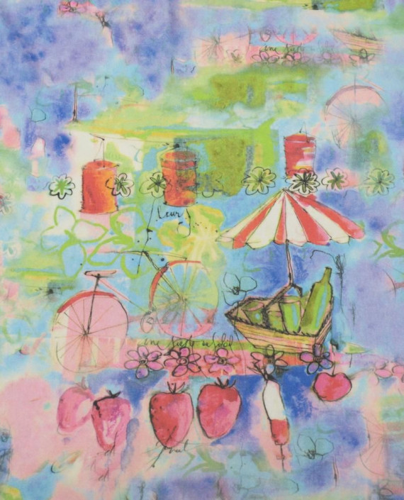 Ткань Сетка Трикотажная 2103 цвет разноцветный абстрактный картинка