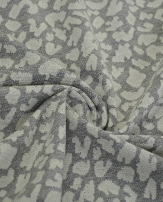 Ткань Трикотаж Хлопковый Принт 2153 цвет серый леопардовый картинка