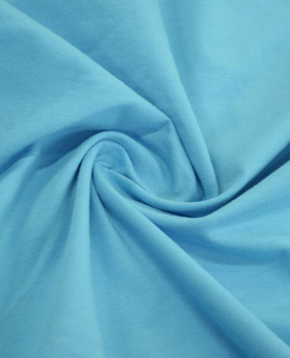 Ткань Трикотаж Хлопковый 2160 цвет голубой картинка