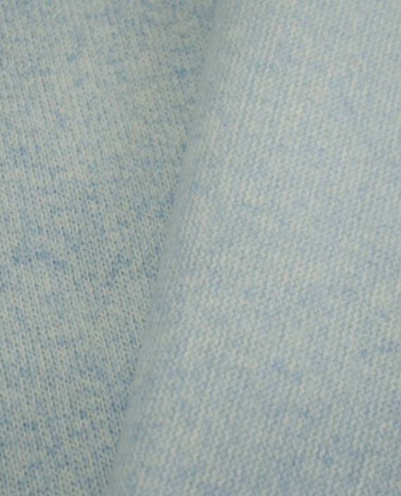 Ткань Трикотаж Пальтовый Шерстяной с мембраной 2161 цвет голубой меланж картинка 1