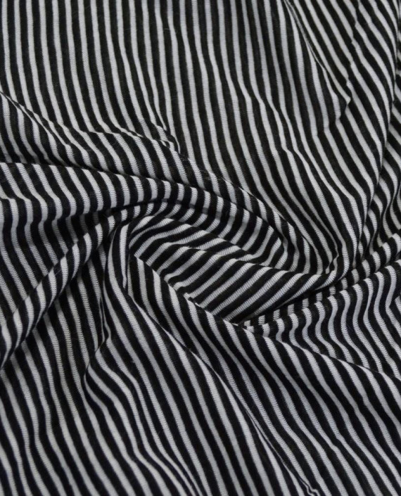 Ткань Трикотаж Чулок Хлопковый Принт 2173 цвет серый в полоску картинка