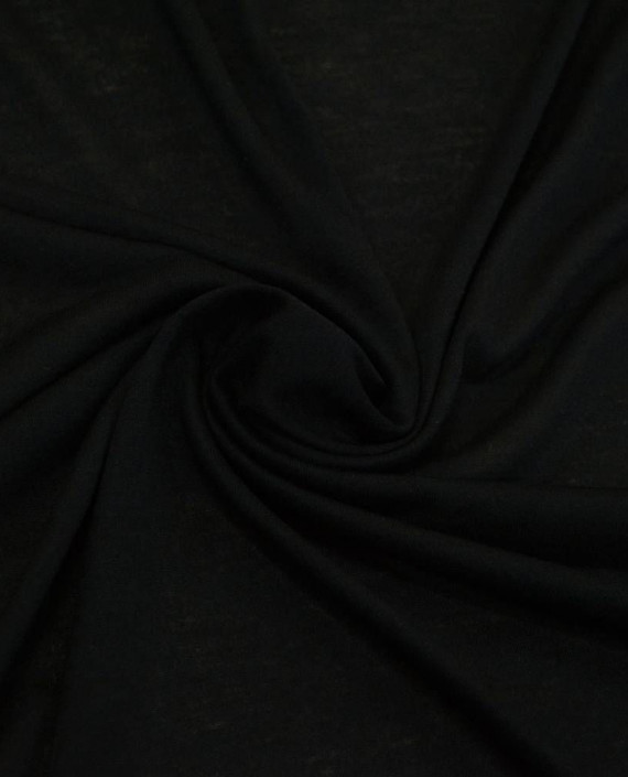 Ткань Трикотаж Хлопковый 2183 цвет черный картинка