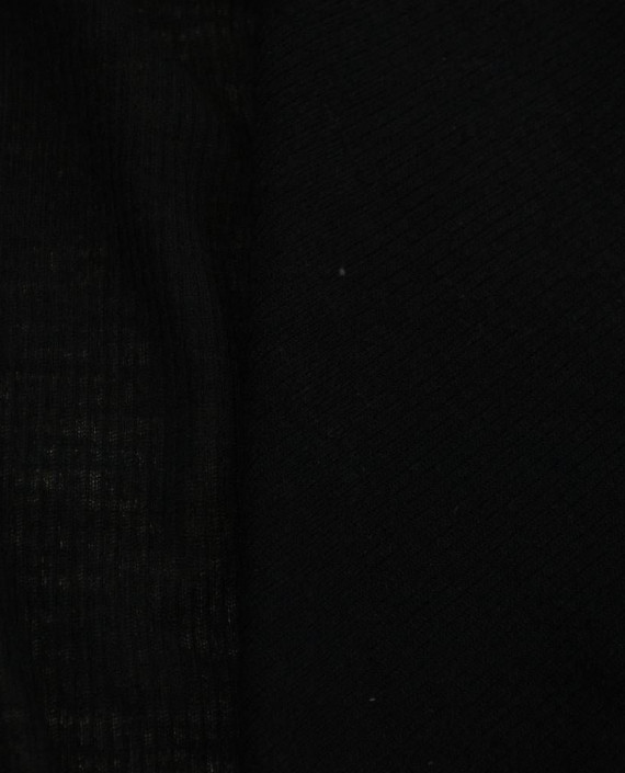 Ткань Трикотаж Шерстяной 2196 цвет черный полоска картинка 2