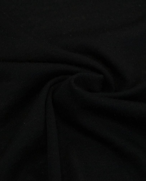 Ткань Трикотаж Шерстяной 2197 цвет черный картинка