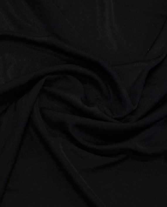 Ткань Трикотаж Полиэстер 2210 цвет черный картинка
