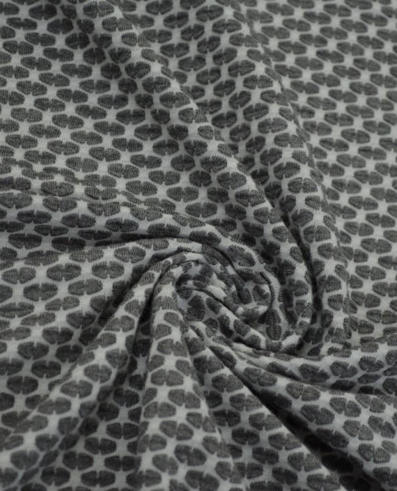Ткань Трикотаж Принт Хлопковый 2237 цвет серый геометрический картинка