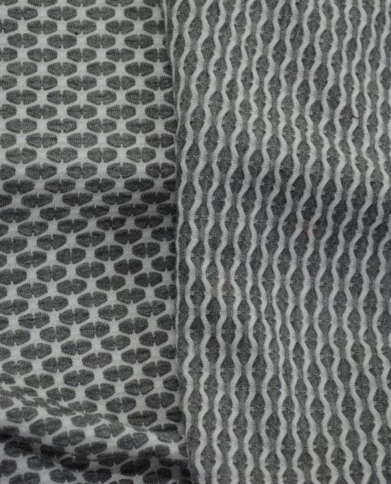 Ткань Трикотаж Принт Хлопковый 2237 цвет серый геометрический картинка 1