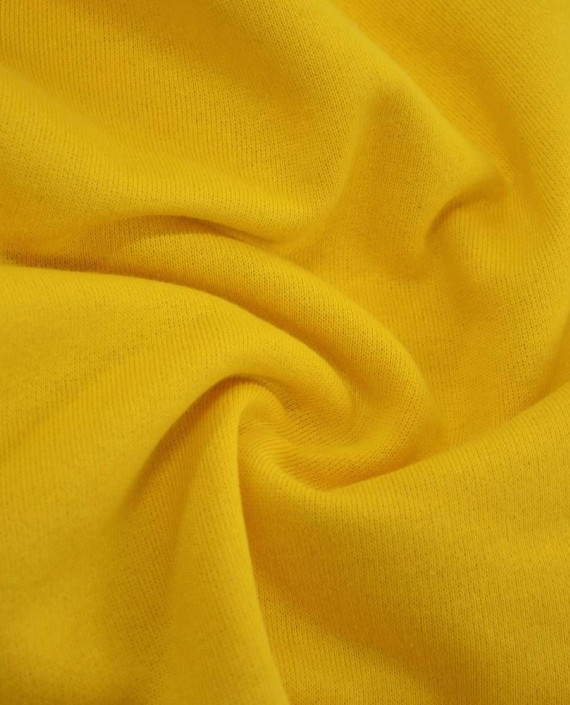 Ткань Трикотаж Футер Хлопковый Желток 2251 цвет желтый картинка
