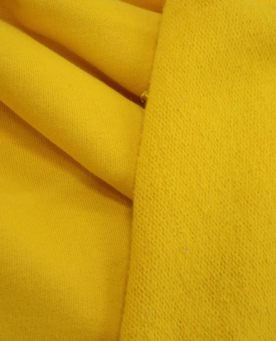 Ткань Трикотаж Футер Хлопковый Желток 2251 цвет желтый картинка 1