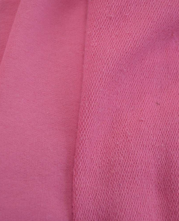 Ткань Трикотаж Футер Хлопковый 2256 цвет розовый картинка 1