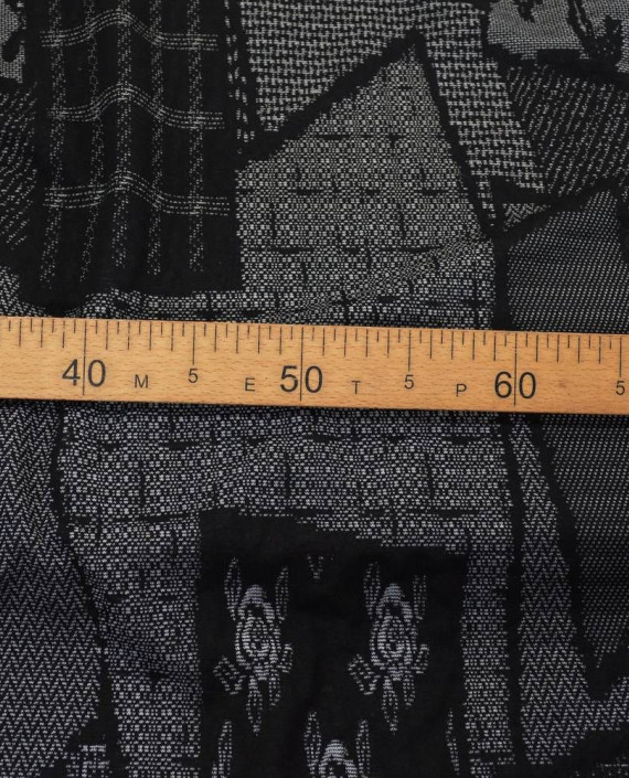 Ткань Трикотаж Принт Полиэстер 2266 цвет серый геометрический картинка 1