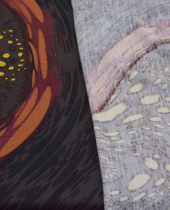 Ткань Трикотаж Принт Вискозный 2274 цвет разноцветный абстрактный картинка 1