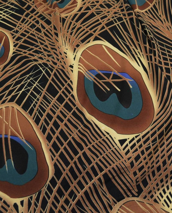 Ткань Трикотаж Принт Вискозный 2276 цвет коричневый анималистический картинка