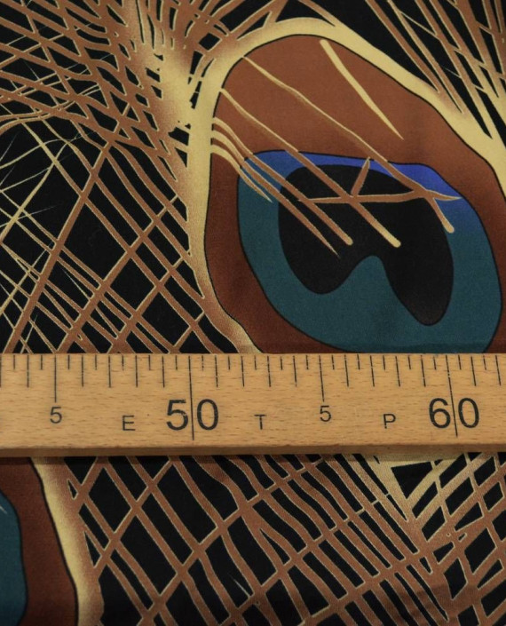 Ткань Трикотаж Принт Вискозный 2276 цвет коричневый анималистический картинка 2