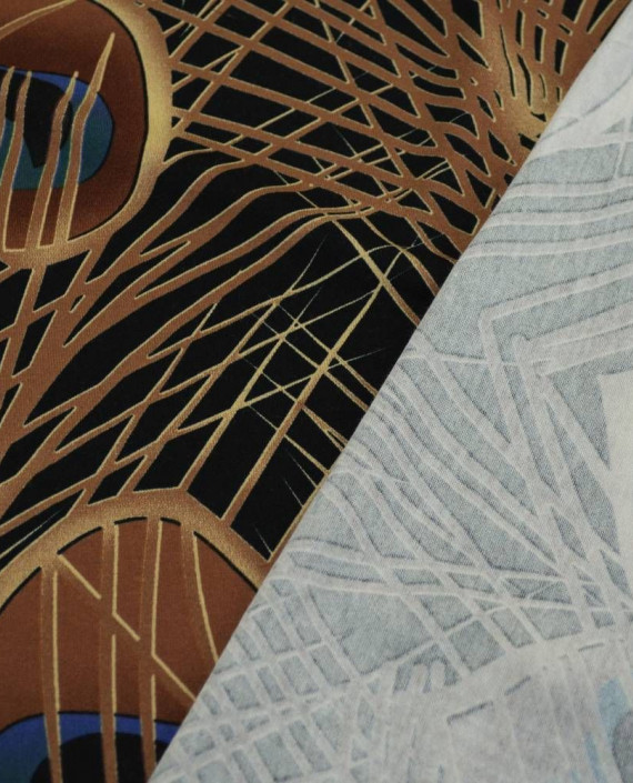 Ткань Трикотаж Принт Вискозный 2276 цвет коричневый анималистический картинка 1