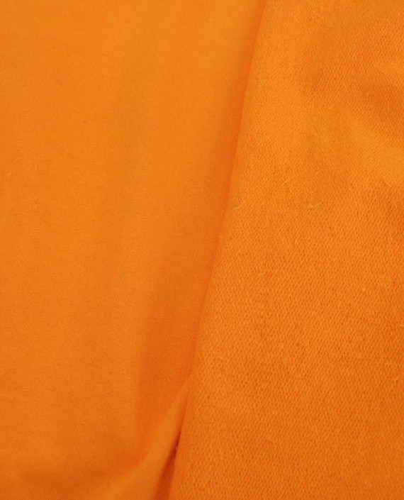 Ткань Трикотаж Футер Хлопковый 2284 цвет оранжевый картинка 2