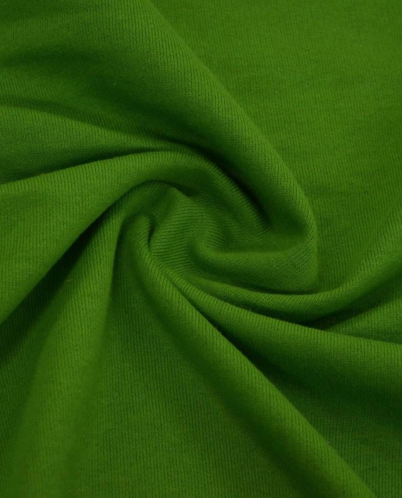 Ткань Трикотаж Футер Хлопковый Молодая трава 2285 цвет зеленый картинка
