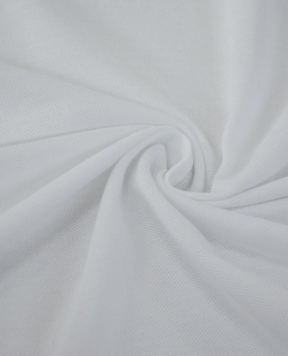 Ткань Трикотаж Пике Хлопковый 2303 цвет белый картинка
