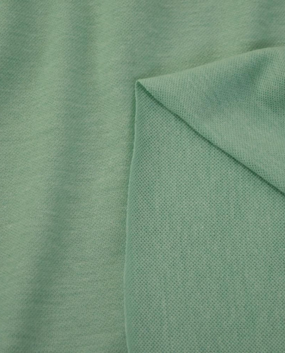 Ткань Трикотаж Пике Хлопковый 2306 цвет зеленый картинка 1
