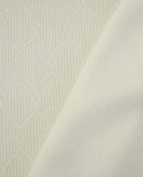 Ткань Трикотаж Хлопковый 2332 цвет белый геометрический картинка 2