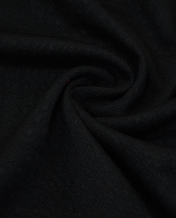 Ткань Трикотаж Жаккардовый Полиэстер 2336 цвет черный геометрический картинка