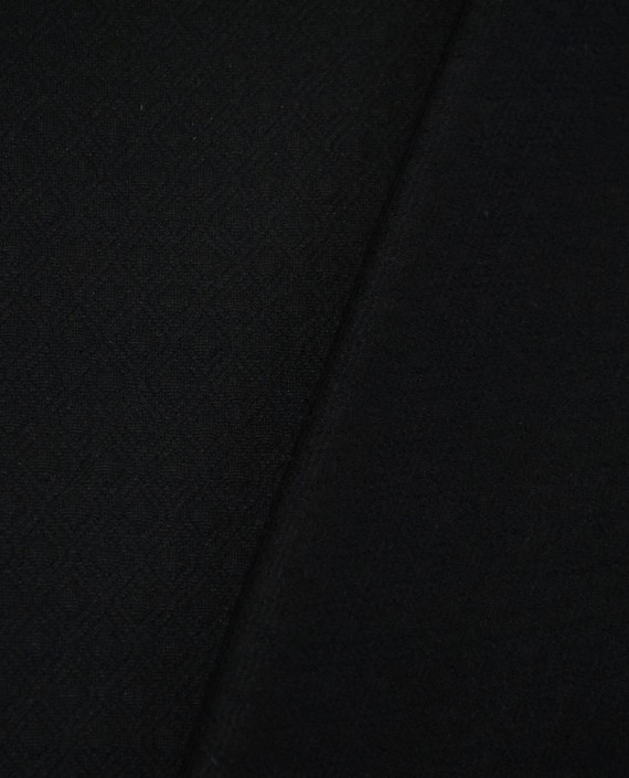 Ткань Трикотаж Жаккардовый Полиэстер 2336 цвет черный геометрический картинка 2
