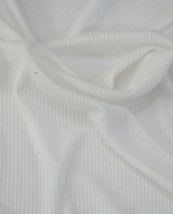Ткань Трикотаж Лапша Вискозный 2352 цвет белый полоска картинка