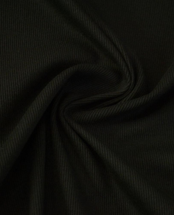 Ткань Трикотаж Рибана Хлопковый 2353 цвет черный полоска картинка