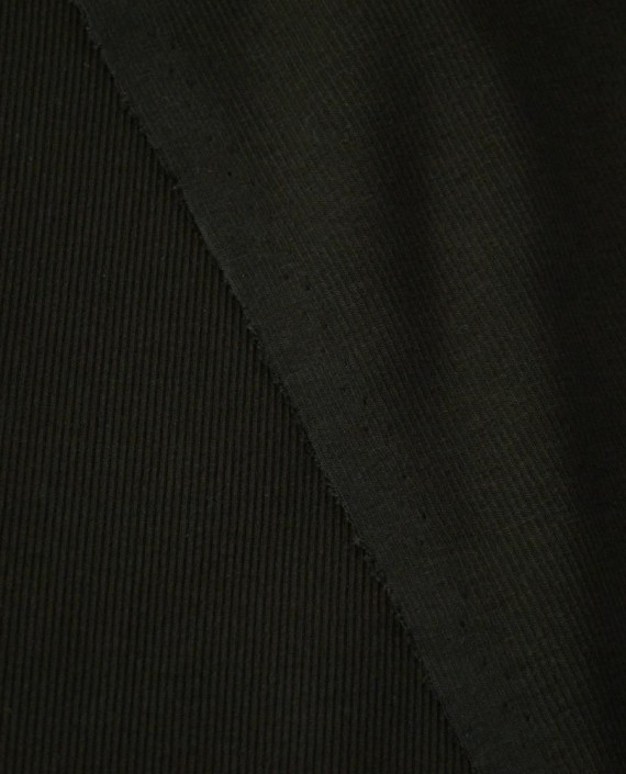 Ткань Трикотаж Рибана Хлопковый 2353 цвет черный полоска картинка 2