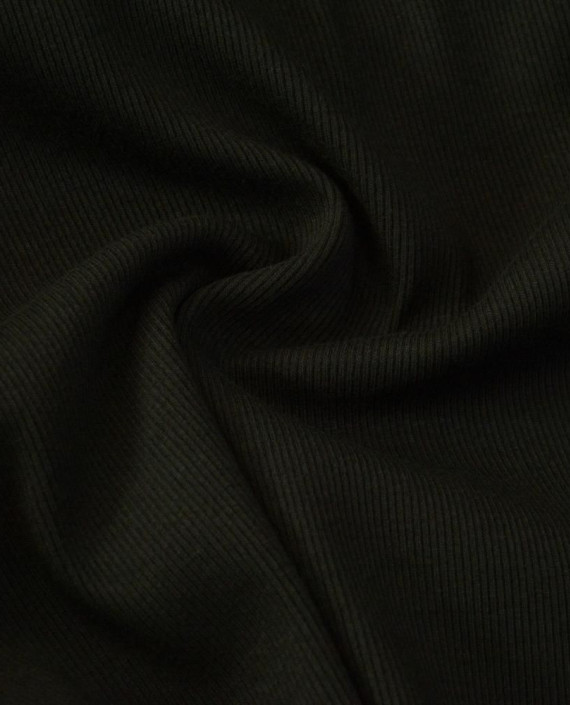 Ткань Трикотаж Рибана Хлопковый 2354 цвет черный полоска картинка