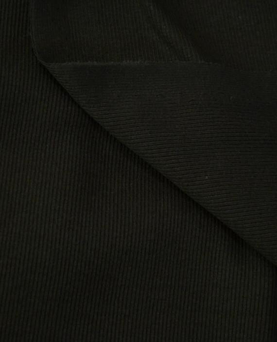 Ткань Трикотаж Рибана Хлопковый 2354 цвет черный полоска картинка 1